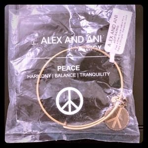 Alex and Ani Peace Sign bracelet antique bronze
